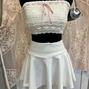 Hollister Cream Smocked Blouse